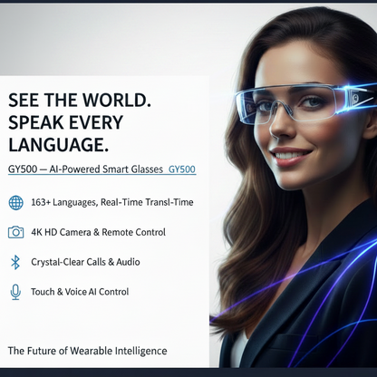 GY500 Smart Glasses – Wireless Translation & Voice Control