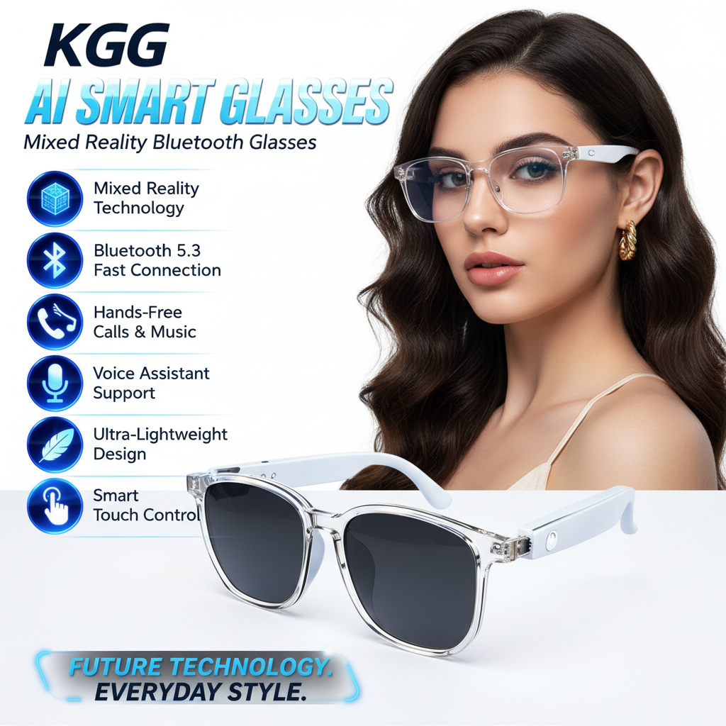 Smart Bluetooth Glasses – Polarized, Anti-Blue & Music