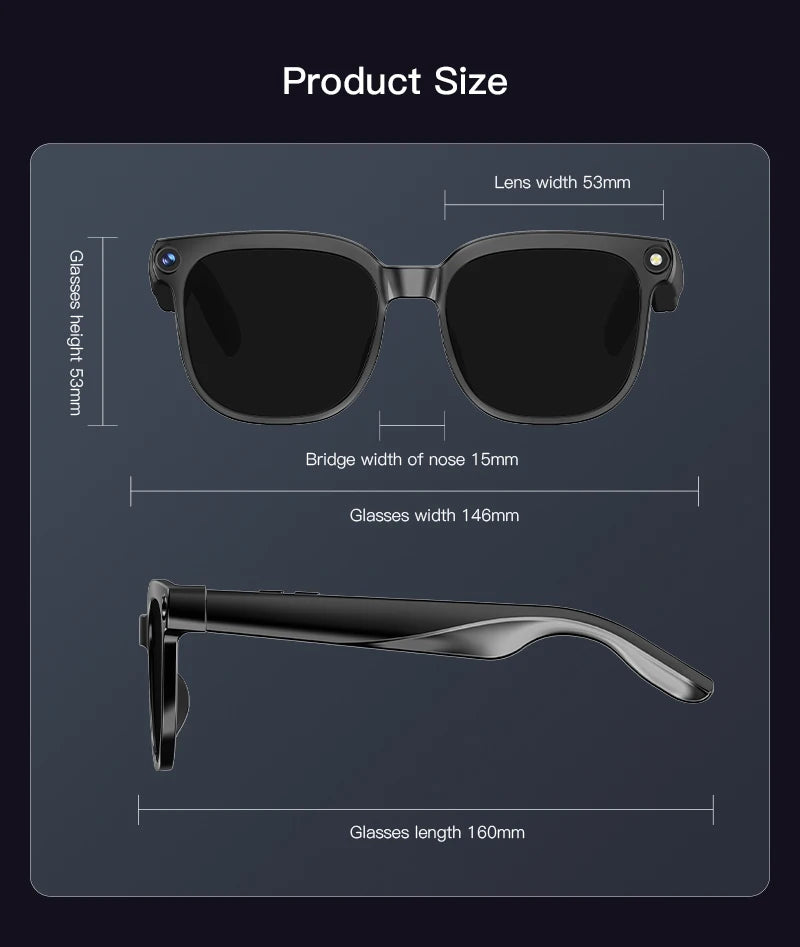 2026 New Men AI Smart Glasses Color-Changing Translation Glasses 800W Camera ChatGPT Call Music Photo Video Recording Sunglasses