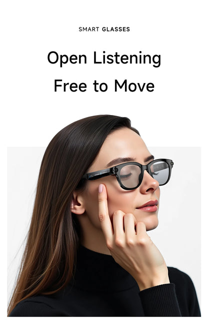 2026 AI Smart Glasses for Men Women 200W HD Camera 1080P Video AI Voice Assistant Translation Music Playback LED Flashlight