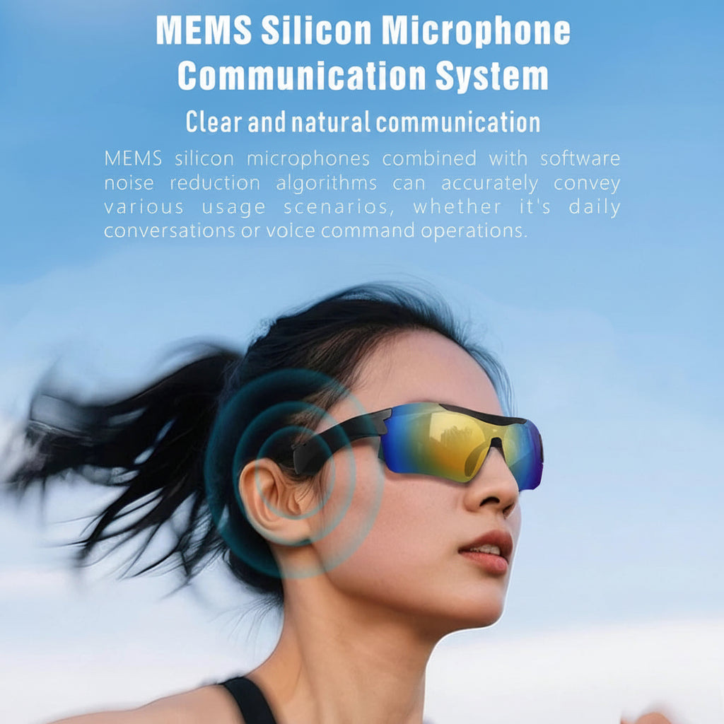 Smart Cycling Glasses – UV400, AI Voice & Camera Remote