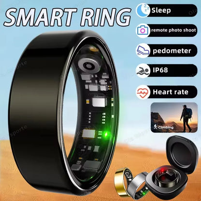 2025 Smart Ring – Heart Rate, BP, Sleep & IP68 Waterproof