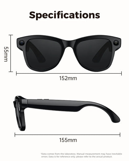 AI Smart Glasses – 800W Camera, WiFi, 32GB & Translation