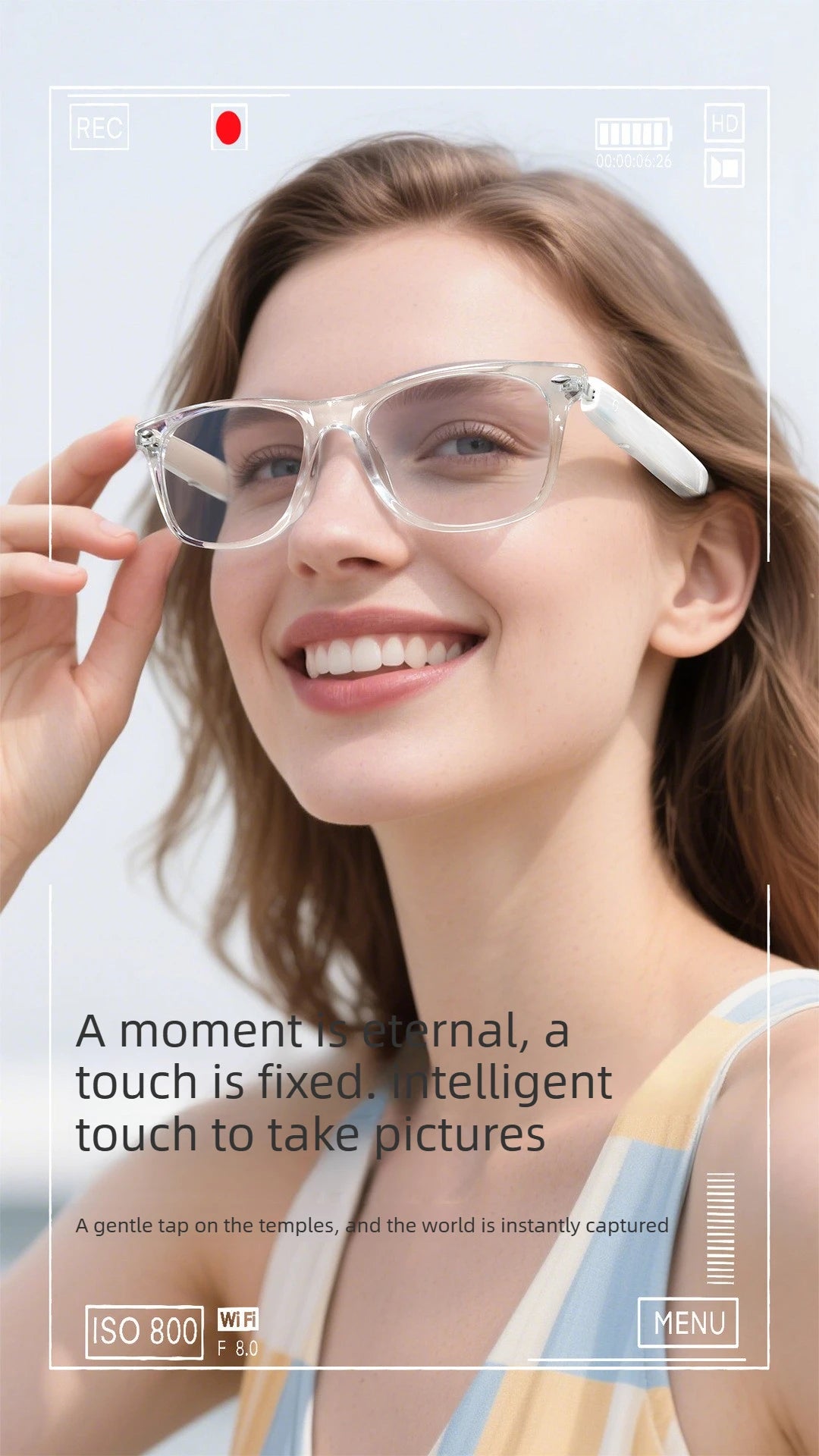 Smart Glasses AI translation 100+ Languages Make Receive Calls Music Calling Noise Reduction Light Glasses Men Women