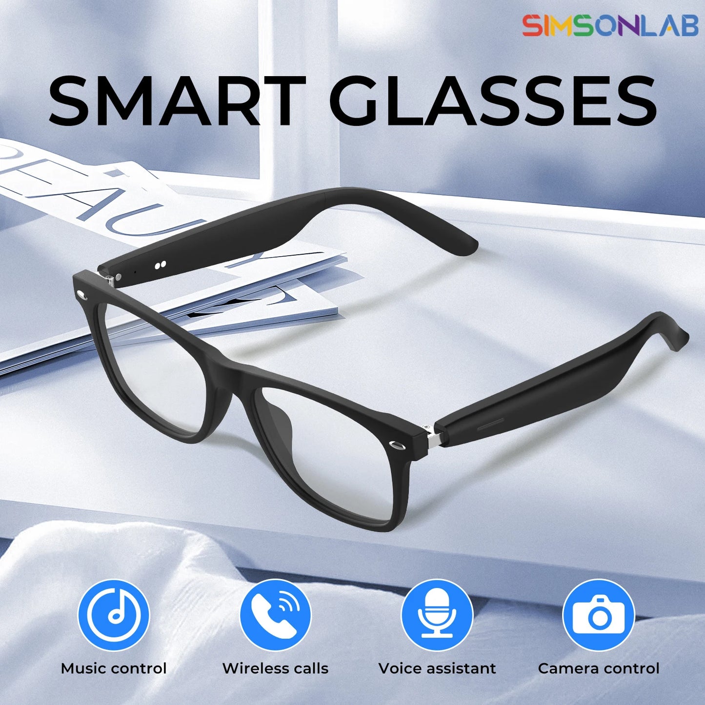 2025 Smart Glasses  AI Translation Camera Control Bluetooth Call Headphones Fashionable Sunglasses Intelligent Men Women Gifts
