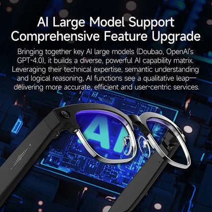 AI Smart Glasses To Take Photos Videos 800W HD Camera Intelligent Translation Photo-taking And Object Recognition Smart Glasses