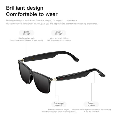 ALLOET M01 AI Smart Glasses – Bluetooth & Open-Ear Audio