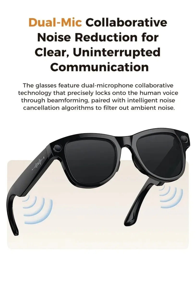 VIKEFON AI Smart Glasses – 8MP Camera & Bluetooth 5.3