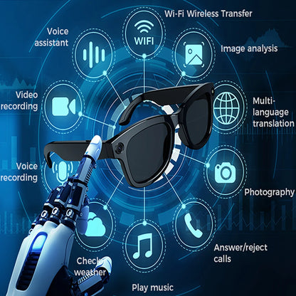 2026New Smart Glasses Men Video Recording AI Photo Recognition 800W Pixel Camera Bluetooth Call Voice Translation Sunglasses Man