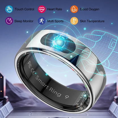 R08 Smart Ring – Health Monitor, IP68 & Skin Temperature