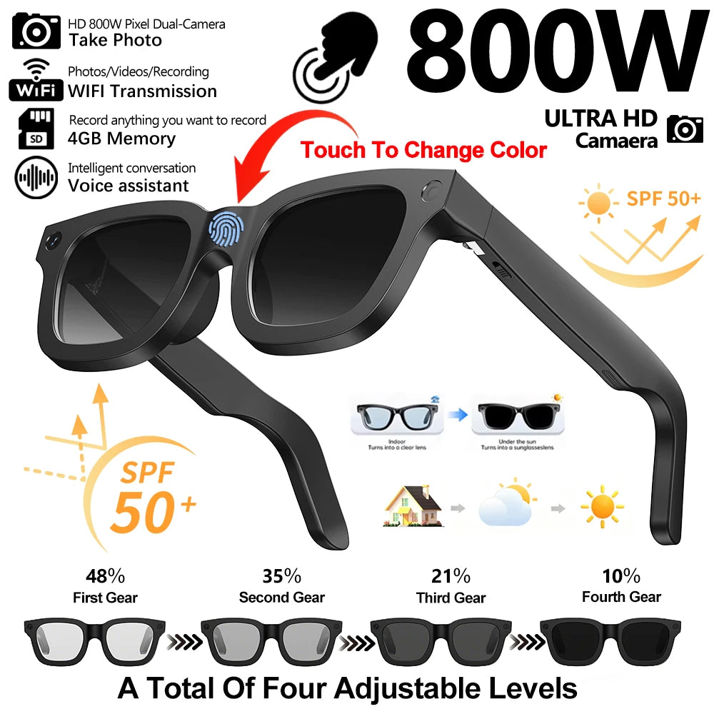 YAOCX E02C AI Smart Glasses – 32GB, 8MP & Translation