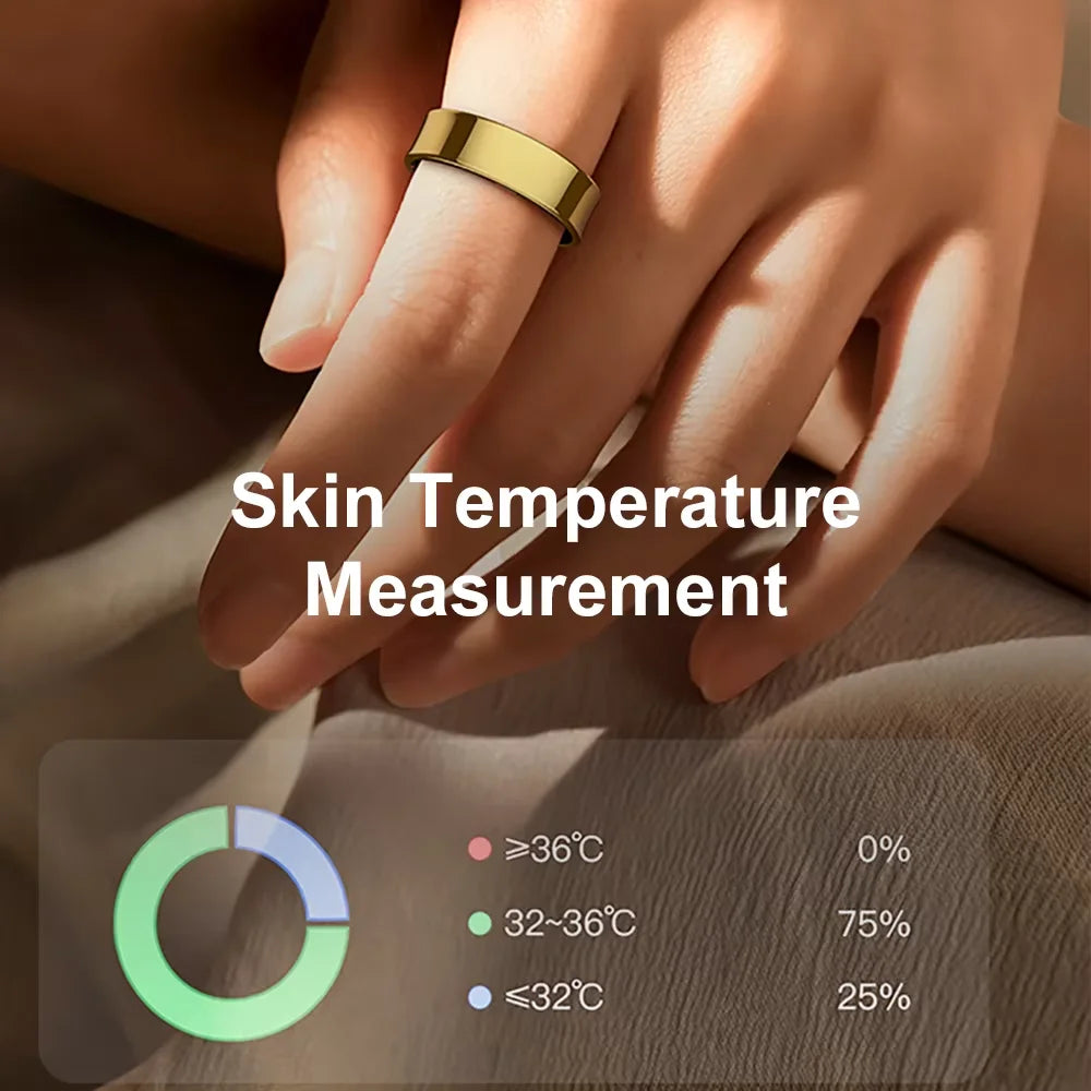 R09 Smart Ring – Charging Case, Heart Rate & 5ATM Waterproof