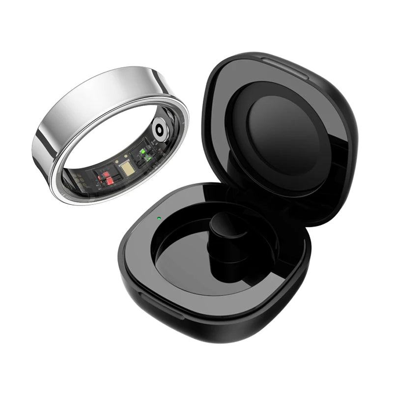 R09 Smart Ring – Charging Case, Heart Rate & 5ATM Waterproof