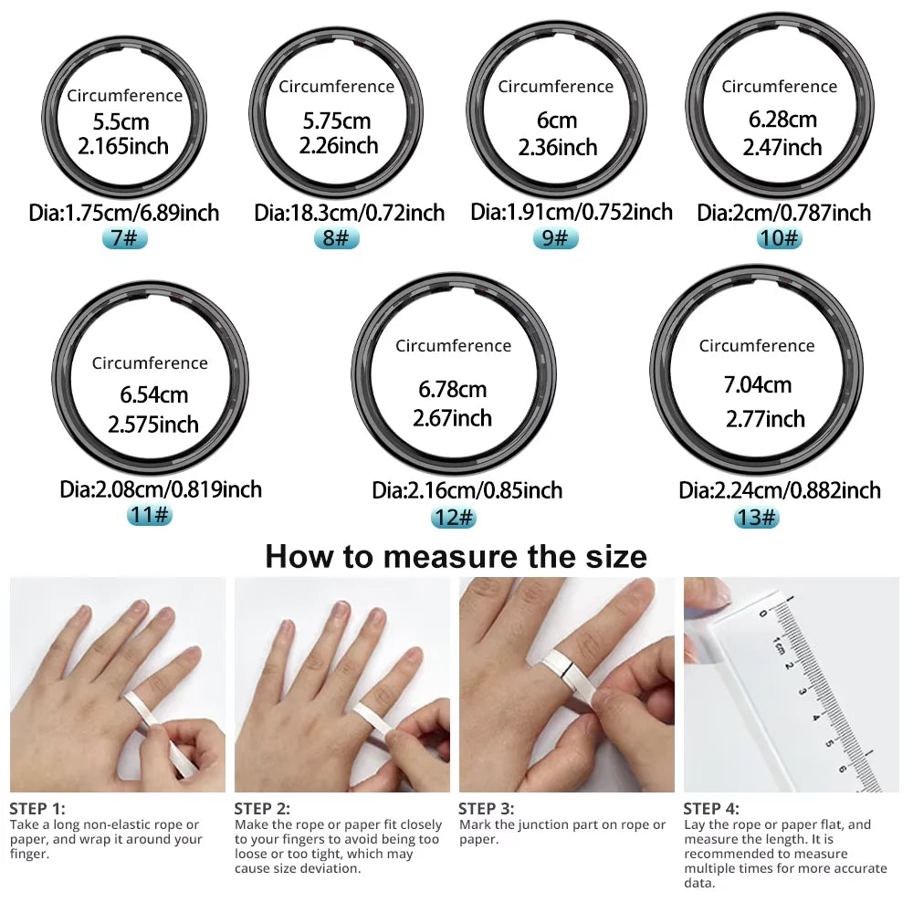 R09 Smart Ring – Charging Case, Heart Rate & 5ATM Waterproof