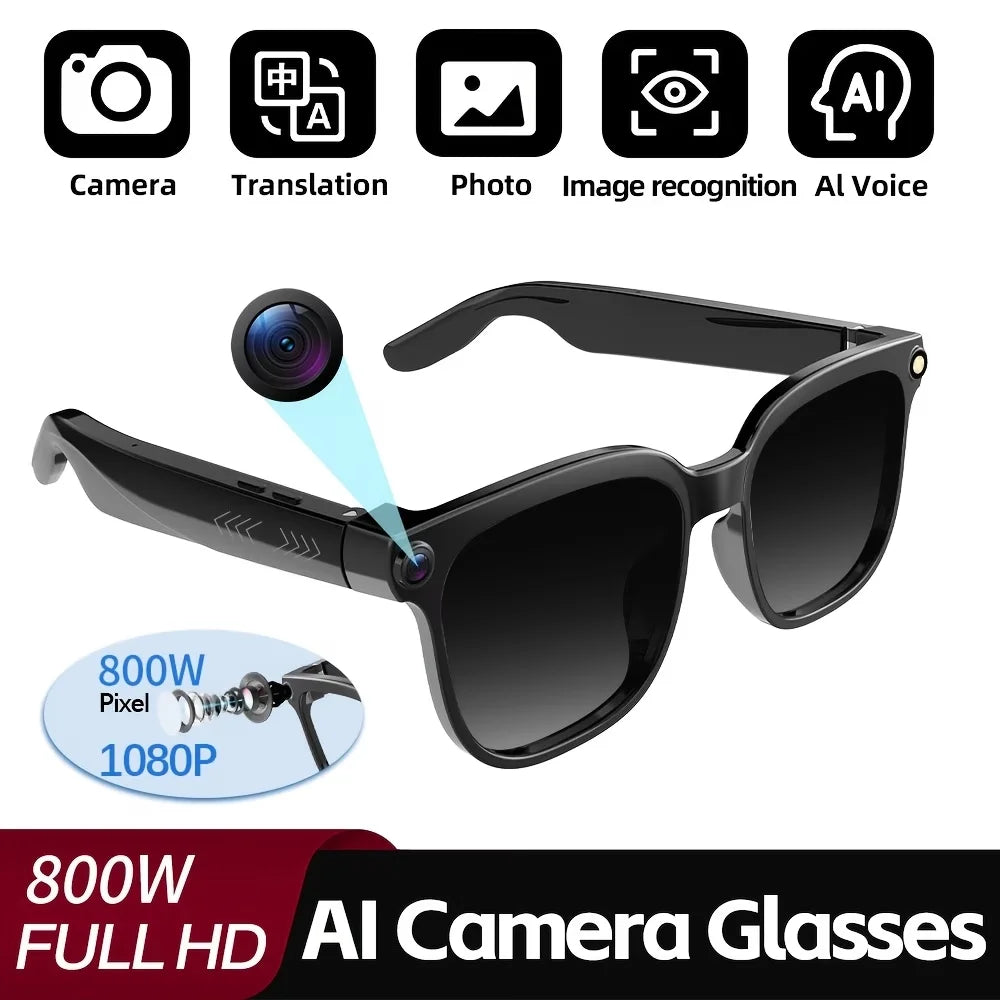 2026 New Men AI Smart Glasses Color-Changing Translation Glasses 800W Camera ChatGPT Call Music Photo Video Recording Sunglasses