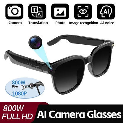 2026 New Men AI Smart Glasses Color-Changing Translation Glasses 800W Camera ChatGPT Call Music Photo Video Recording Sunglasses