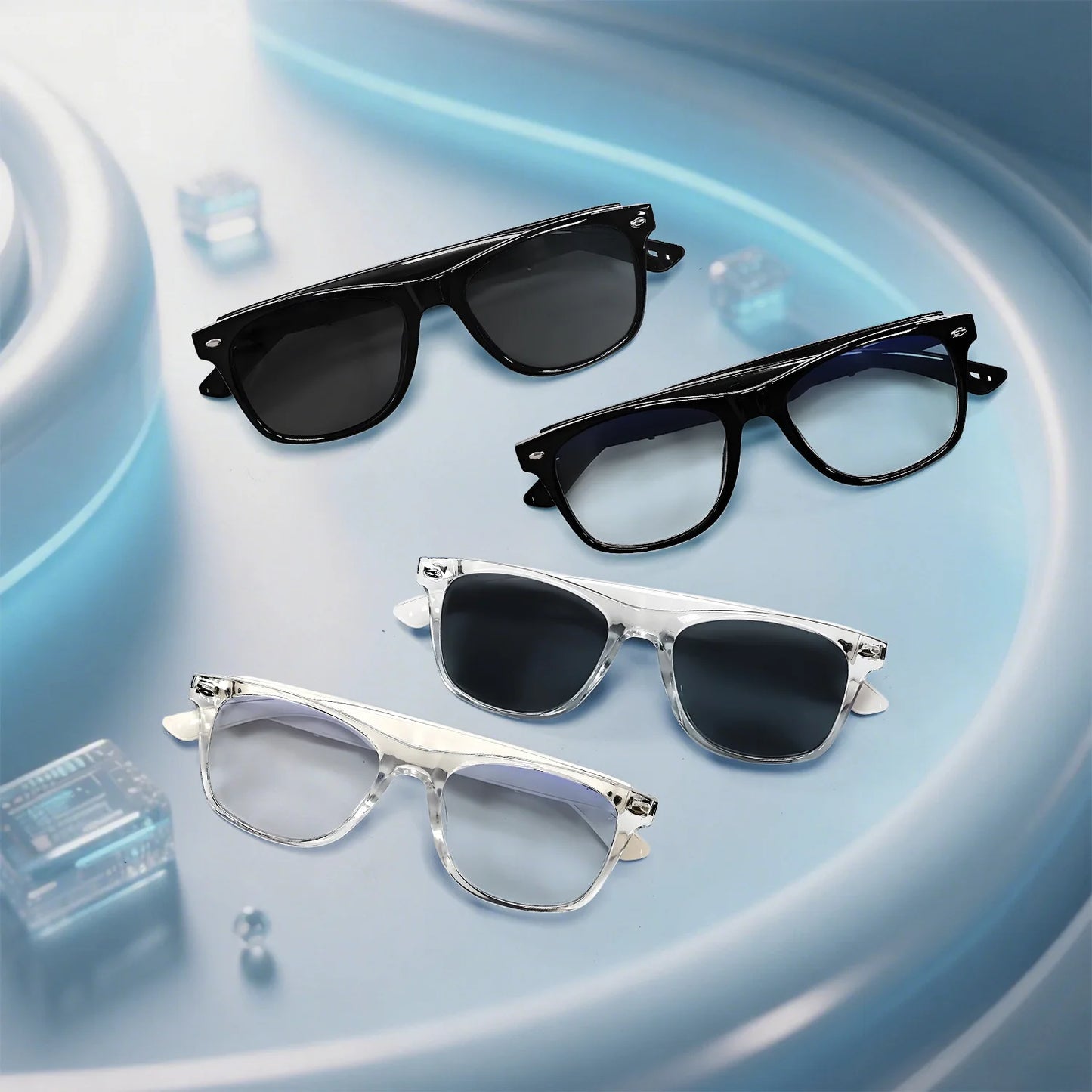 Smart Glasses AI translation 100+ Languages Make Receive Calls Music Calling Noise Reduction Light Glasses Men Women