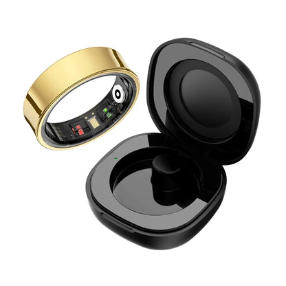 R09 Smart Ring – Charging Case, Heart Rate & 5ATM Waterproof