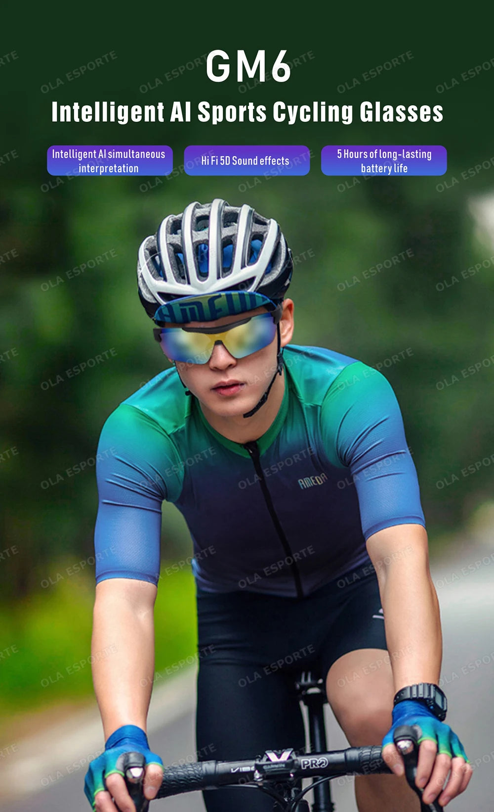 Smart Cycling Glasses – UV400, AI Voice & Camera Remote