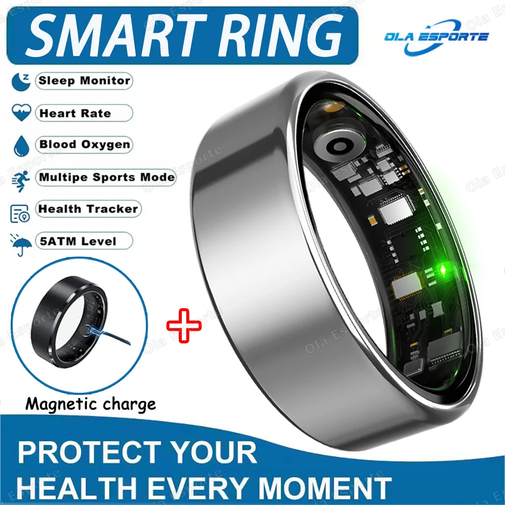 2025 Smart Ring – Heart Rate, BP, Sleep & IP68 Waterproof