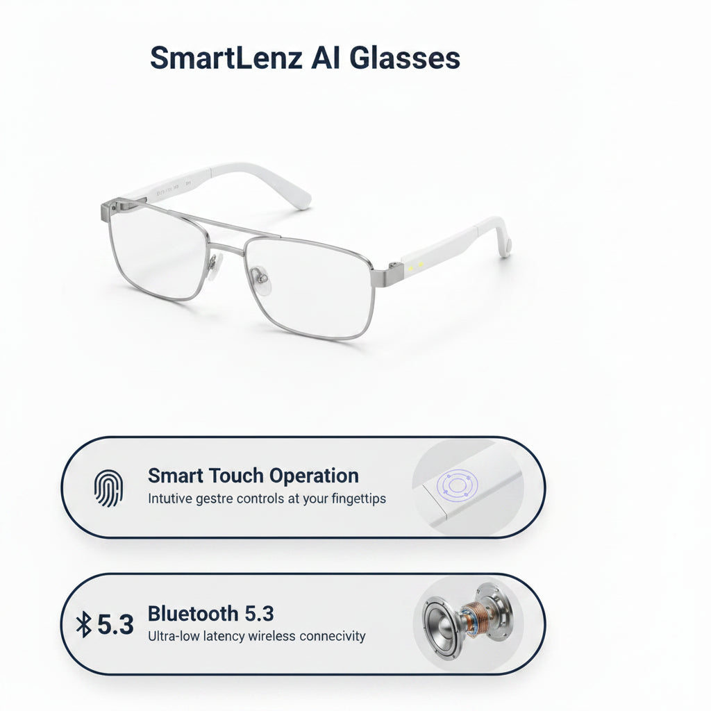 GS03 Pro Smart Glasses – AI Recognition, Camera & Translation