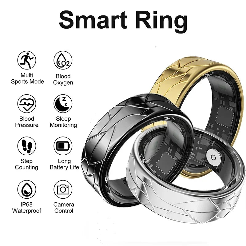 Smart Ring – Health Monitoring, IP68 & 15-Day Standby