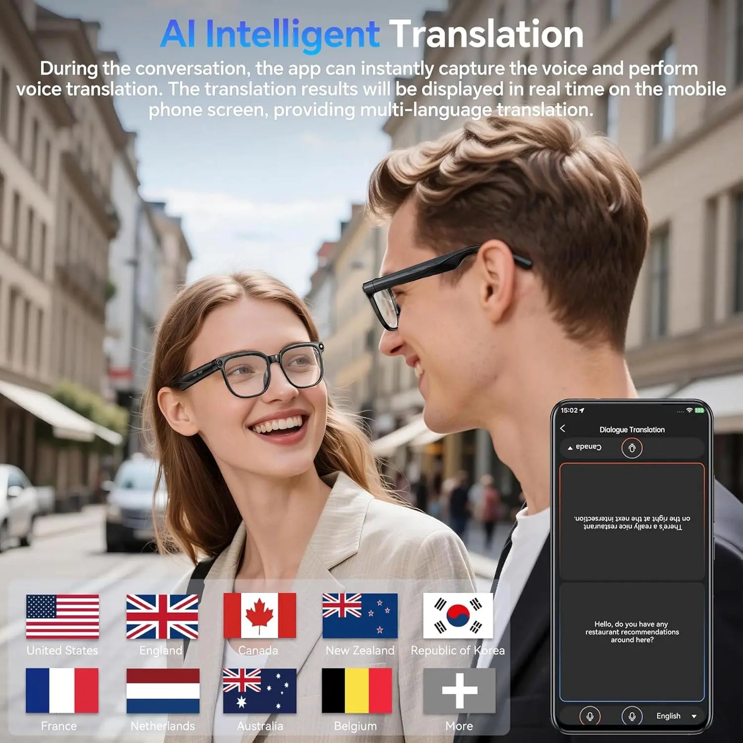 2026 New Men AI Smart Glasses Color-Changing Translation Glasses 800W Camera ChatGPT Call Music Photo Video Recording Sunglasses