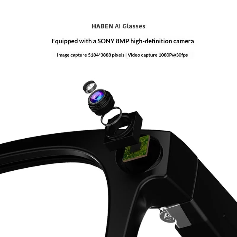 2025 AI Smart Glasses – 8MP Camera, IP65 & Voice Translation