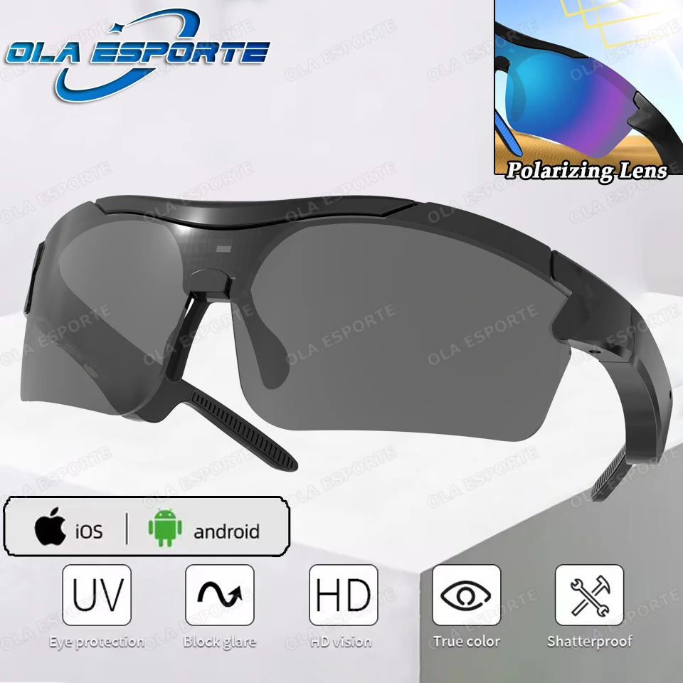 Smart Cycling Glasses – UV400, AI Voice & Camera Remote