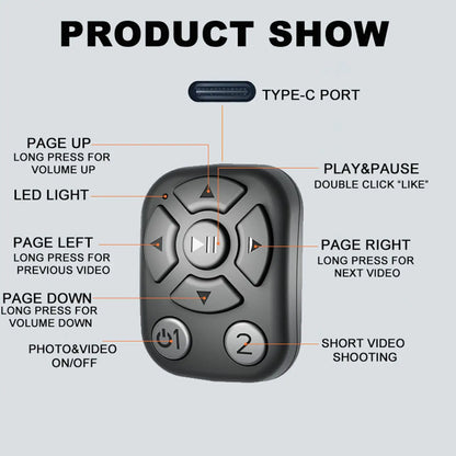 Camera Remote Smart Ring – Page Turner, Shutter & E-Reader
