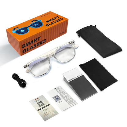Smart Glasses AI translation 100+ Languages Make Receive Calls Music Calling Noise Reduction Light Glasses Men Women