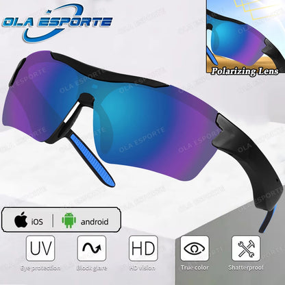 Smart Cycling Glasses – UV400, AI Voice & Camera Remote