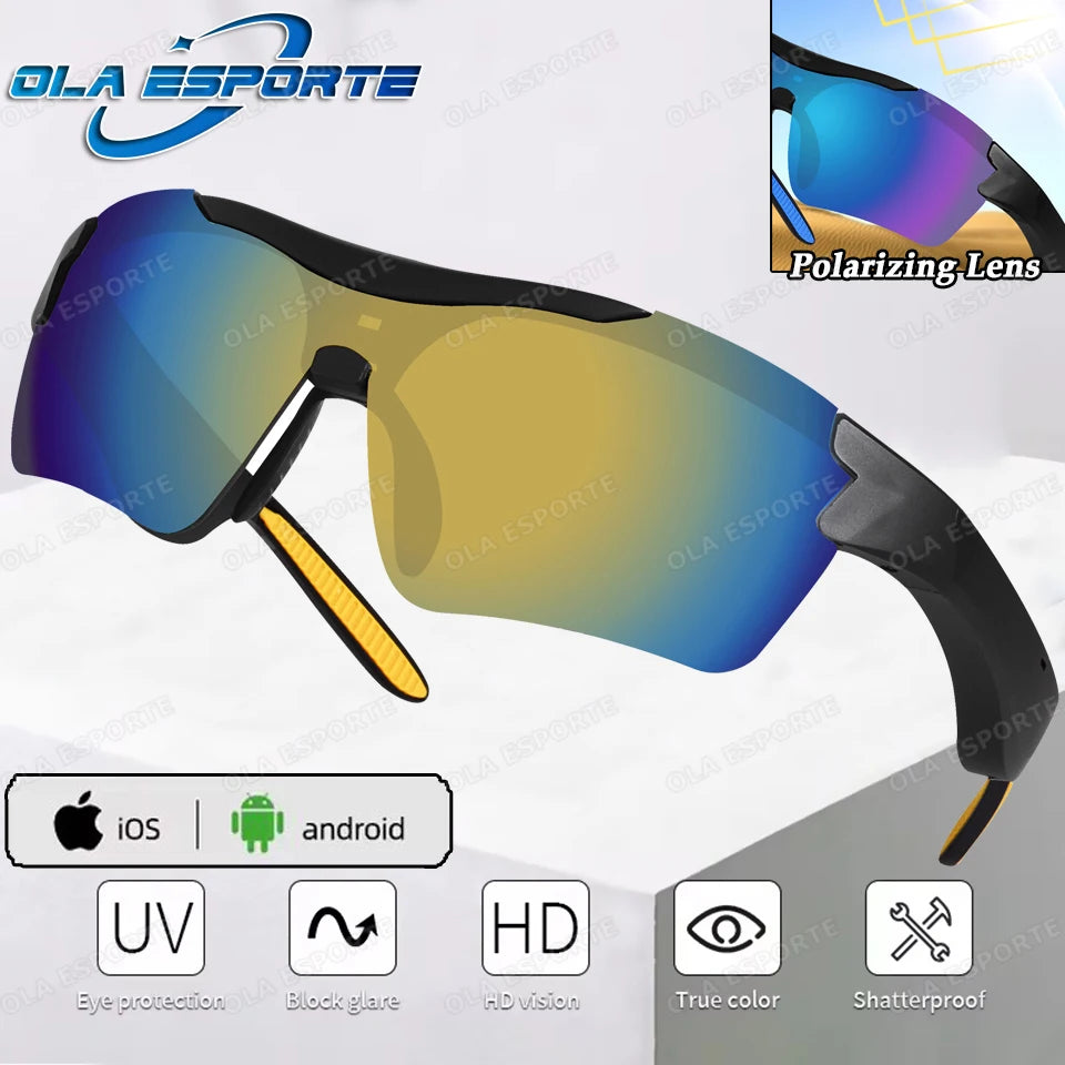 Smart Cycling Glasses – UV400, AI Voice & Camera Remote