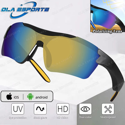 Smart Cycling Glasses – UV400, AI Voice & Camera Remote