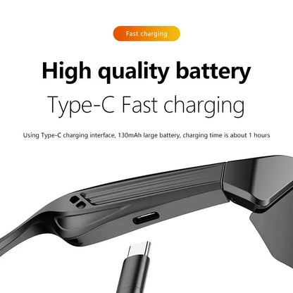 Smart Bluetooth 5.3 Glasses – Music, Calls & UV Protection