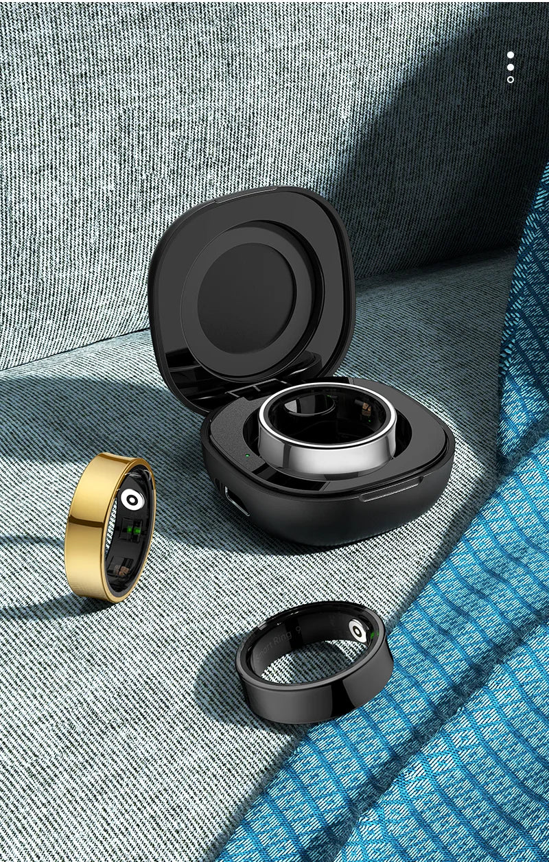 R09 Smart Ring – Charging Case, Heart Rate & 5ATM Waterproof