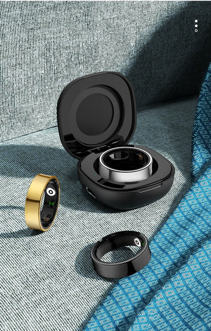 R09 Smart Ring – Charging Case, Heart Rate & 5ATM Waterproof