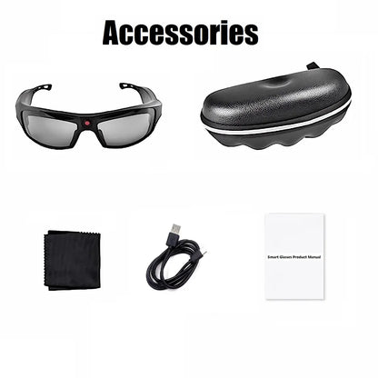 Smart Music Glasses – 1080P Camera, BT & AI Translation