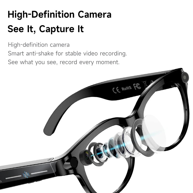 2026 AI Smart Glasses AI Translation Sunglasses Bluetooth Calling Music Player Camera Control Vedio Recording Glasses Men Women