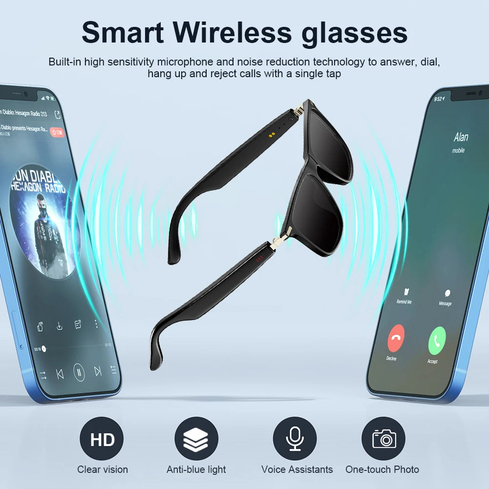ALLOET M01 AI Smart Glasses – Bluetooth & Open-Ear Audio