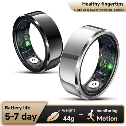 Smart Ring Heart Rate Blood Pressure Blood Oxygen Sleep Monitor Waterproof Smart Ring Multi-sport Modes For Android IOS