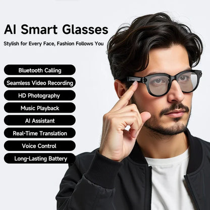 Lenovo AI Smart Glasses – Camera, LED & AI Translation