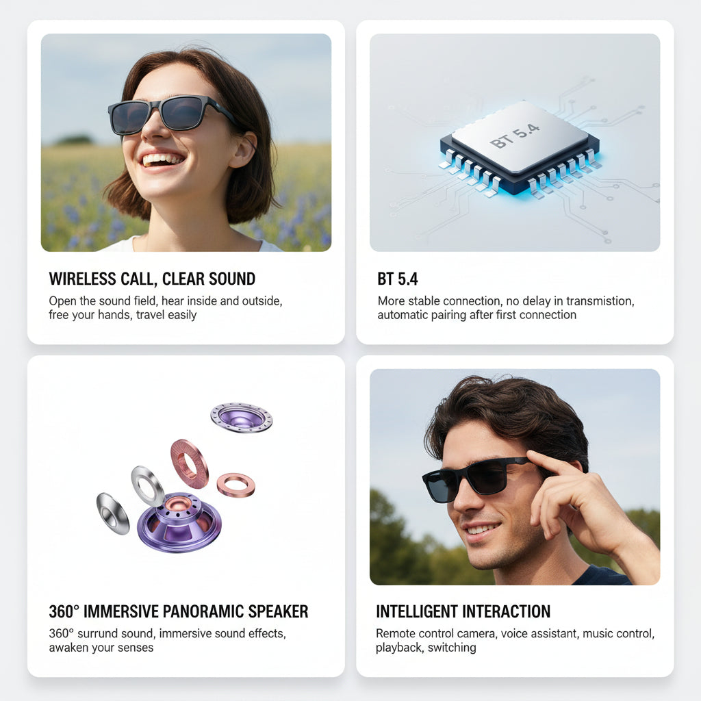 GY500 Smart Glasses – Wireless Translation & Voice Control