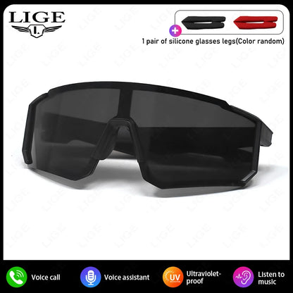 Smart Cycling Glasses – Bluetooth UV400 & AI Voice Camera