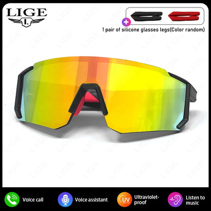 Smart Cycling Glasses – Bluetooth UV400 & AI Voice Camera