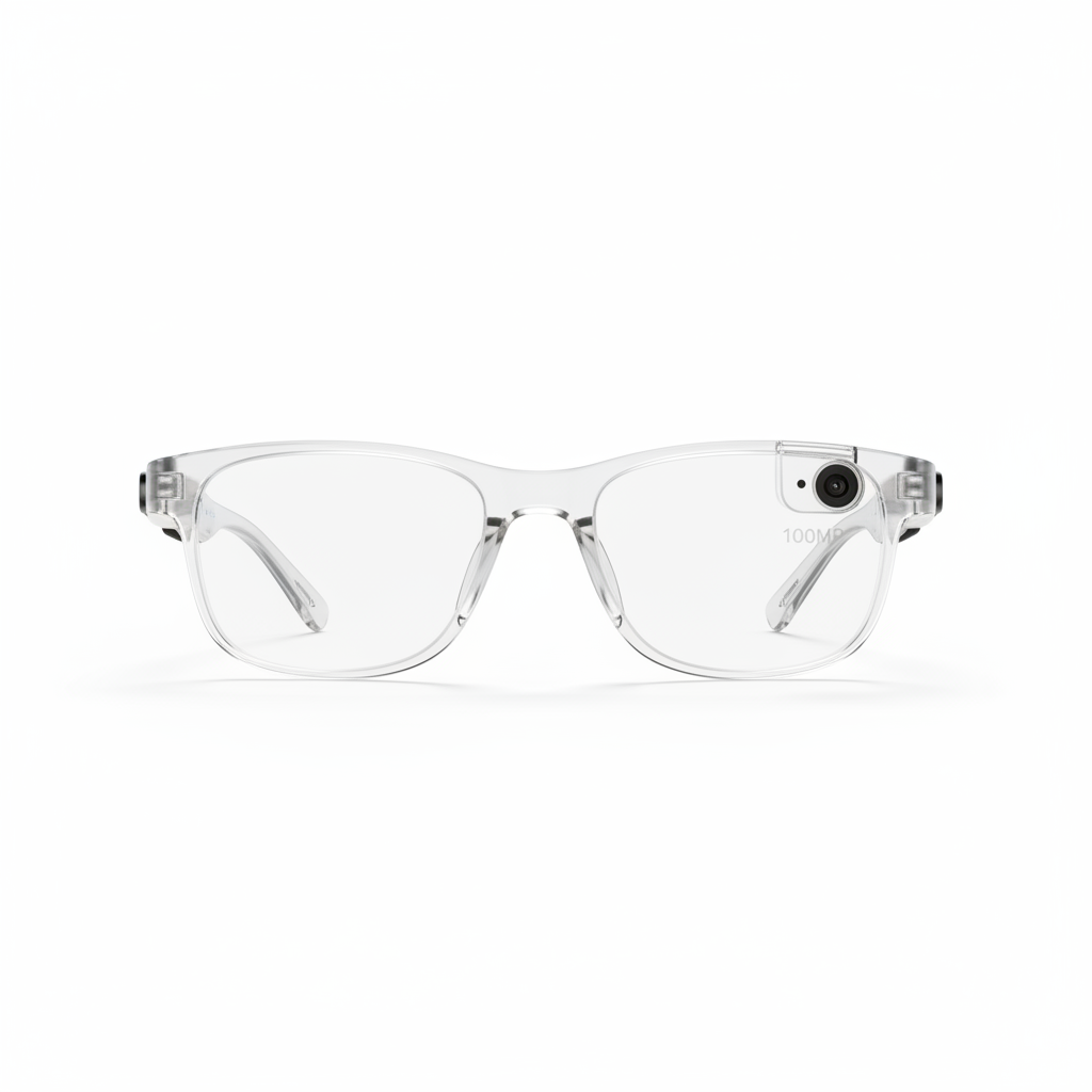 8K AI Smart Glasses white background product photo