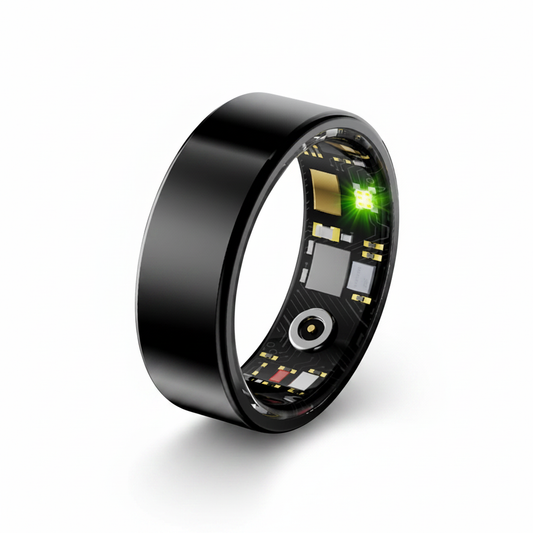 New Smart Ring Waterproof Health Monitor white background product photo